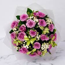 lavish purple roses bouquet gift