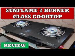 Sunflame 2 Burner Glass Gas Cooktop