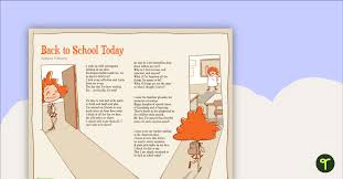 back to today poem for kids