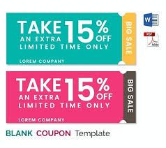 Free Blank Coupon Template For Word Printable Images Of Business