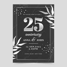 anniversary invitation vectors