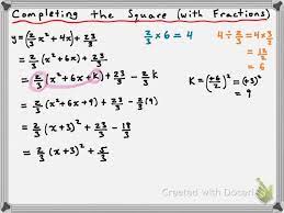 The Square Examples With Fractions