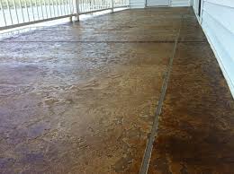 Acid Stained Concrete Painted Deck