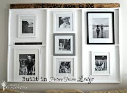 gallery wall built in picture frame ledge