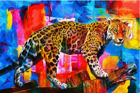 Abstract Animal Canvas Art Painting