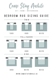 bedroom rug sizing guide come stay