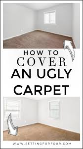 how to cover an ugly carpet setting