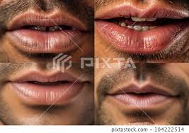 collage of a man s mouth ai generated