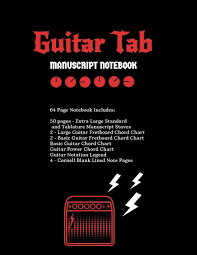 Amazon Com Guitar Tab Manuscript Notebook Extra Large