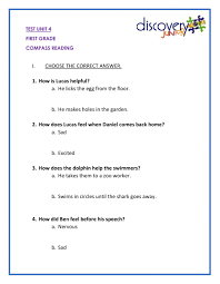 The following are some things that need preparing when giving the 1st grade reading comprehension. Reading Test First Grade Unit 4 Worksheet