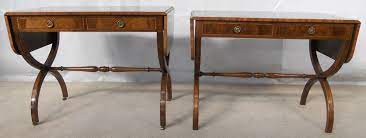 Pair Regency Style Mahogany Sofa Tables