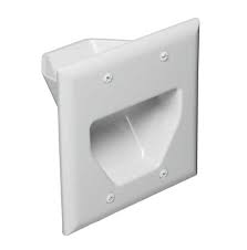 2 Gang Recessed Low Voltage Wall Plate