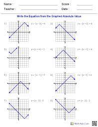 worksheets graphing linear equations