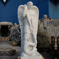 Saint Michael Outdoor Marble Statues