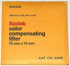 Details About Kodak Cc025c Color Compensating Wratten Gelatin Filter 75mm 3 Inch New