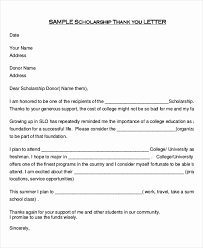 Scholarship Thank You Letter Examples Awesome Sample Letters
