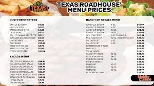 updated texas roadhouse menu s
