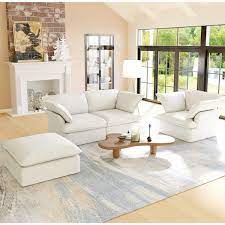 Linen Sofa Loveseat Chair And Ottoman