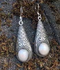 Ohrringe silber earring 925 sterling silver gemstone earrings zircon silver women. Silber Ohrringe Mit Perle In 925 Sterling Silber Im Ganesha Online Shop