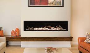 Linear Contemporary Fireplace 60