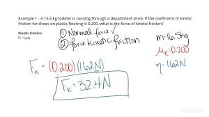 how to calculate kinetic friction