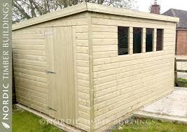 nordic pent shed 19mm t g