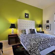 Lime Green Wall Bedroom Design Ideas