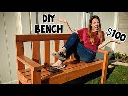 Diy Redwood 2x4 Outdoor Bench Simple