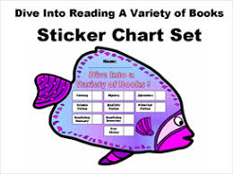Dive Into Reading A Variety Of Books Sticker Charts