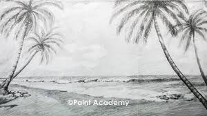 to draw a realistic beach with pencil