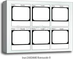 Tv Commercial Frame Storyboard Template X6 Canvas Print