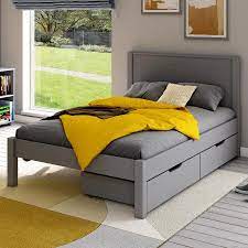 Grey Low End Small Double Bed
