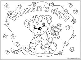 Indo chinese tiger coloring page. Baby Tiger Wishing Happy Women S Day Coloring Pages Tiger Coloring Pages Coloring Pages For Kids And Adults