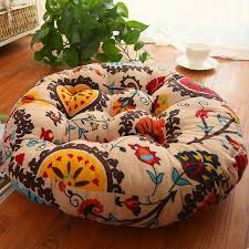 thick round linen futon cushions