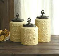 Canister sets for kitchen counter modern farmhouse kitchen decor rustic kitchen canisters set of 3 farmhouse canisters sets for the kitchen white this canister set is wonderful. Rustic Kitchen Canisters Canister Set Jars Metal Homifind