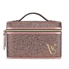 victoria secret makeup case glitter bag