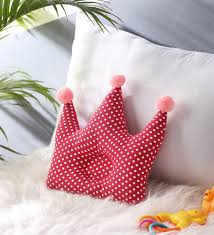 Light Pink Crown Shape Cushion At Best