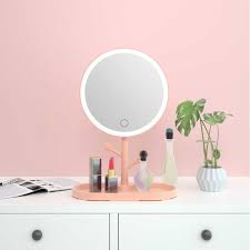 round led mirror white makeup mirror light