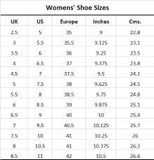 las shoe size chart tealcloset