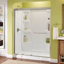 wide sliding semi frameless shower door