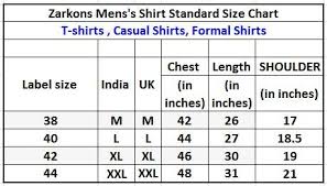 Mens Shirt Size Chart Us To India Best Picture Of Chart
