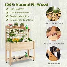 Fir Wood Raised Garden Bed