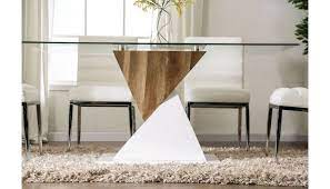helix modern glass top dining table