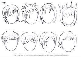 How to color anime hair. Learn How To Draw Anime Hair Male Hair Step By Step Drawing Tutorials