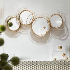 Large Gold Round Wall Mirror Creative