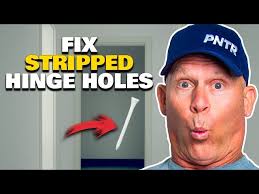 how to repair stripped door hinge holes