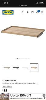Ikea Pax Komplement Glass Shelf And