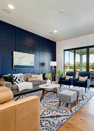 28 stylish navy accent walls for a