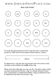 Ring Size Chart How To Measure Ring Size Online Printable