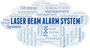 laser beam alarm system typography